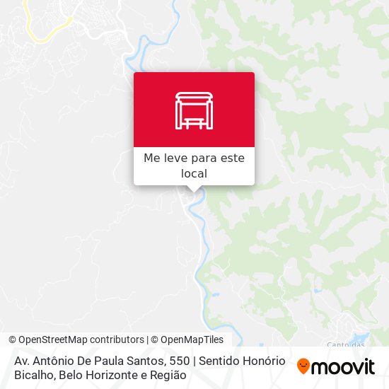 Av. Antônio De Paula Santos, 550 | Sentido Honório Bicalho mapa