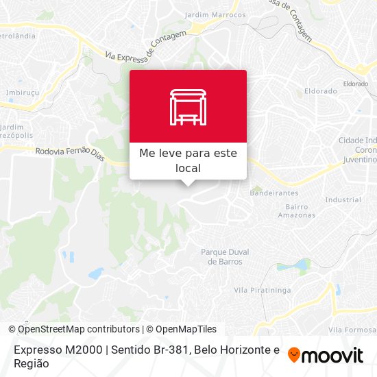 Expresso M2000 | Sentido Br-381 mapa