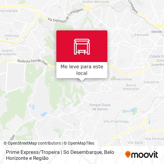 Prime Express / Tropeira | Só Desembarque mapa