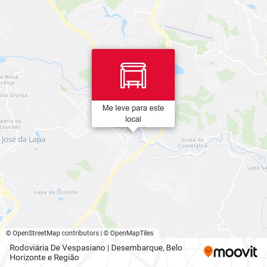 Rodoviária De Vespasiano | Desembarque mapa