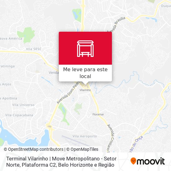 Terminal Vilarinho | Move Metropolitano - Setor Norte, Plataforma C2 mapa