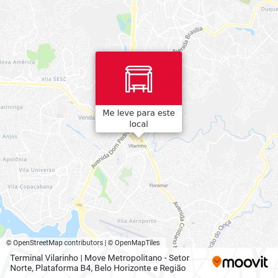 Terminal Vilarinho | Move Metropolitano - Setor Norte, Plataforma B4 mapa