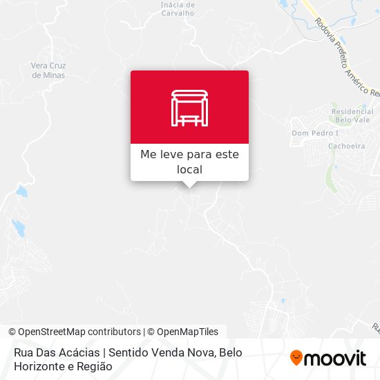 Rua Das Acácias | Sentido Venda Nova mapa