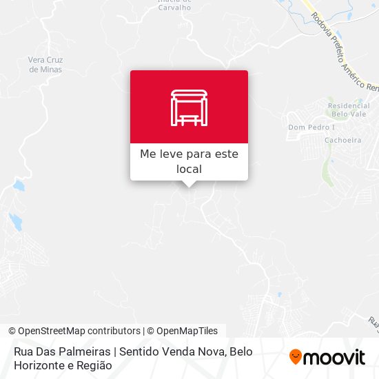 Rua Das Palmeiras | Sentido Venda Nova mapa