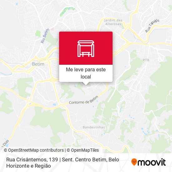 Rua Crisântemos, 139 | Sent. Centro Betim mapa