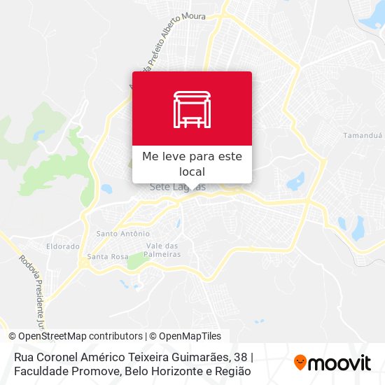 Rua Coronel Américo Teixeira Guimarães, 38 | Faculdade Promove mapa