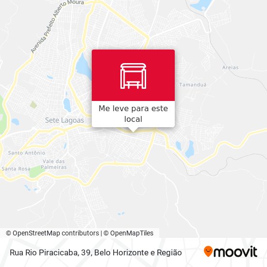 Rua Rio Piracicaba, 39 mapa