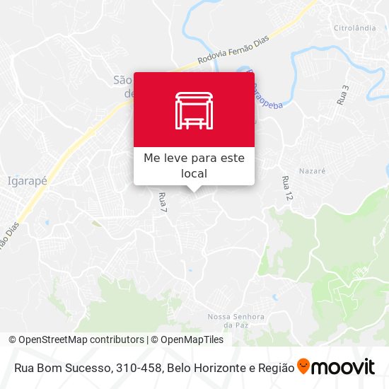 Rua Bom Sucesso, 310-458 mapa