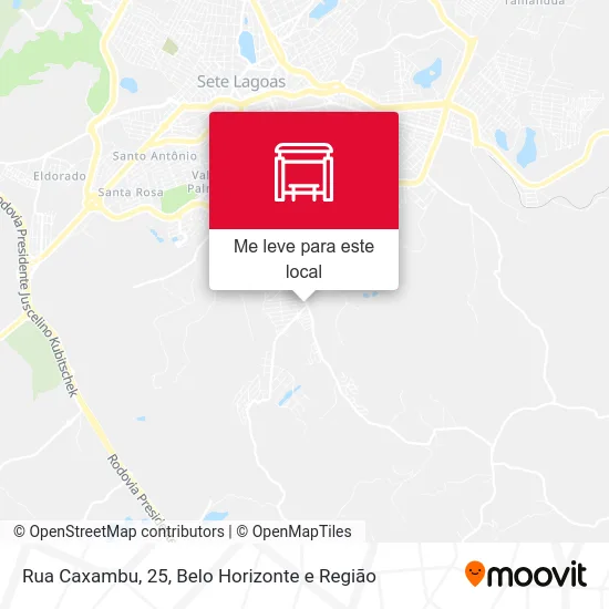 Rua Caxambu, 25 mapa