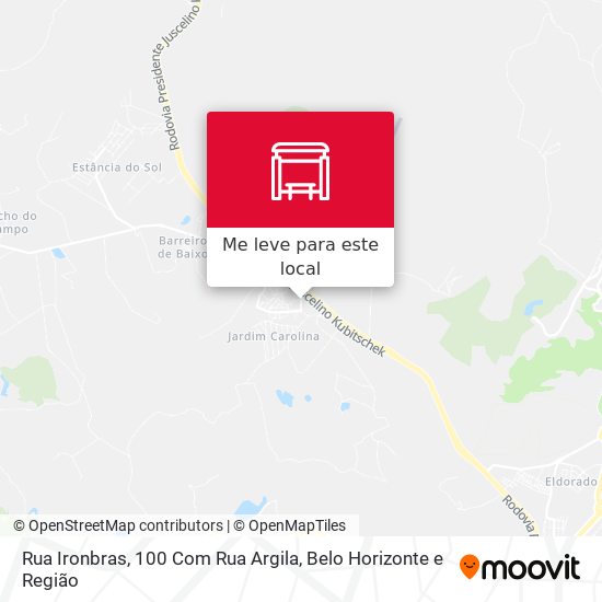 Rua Ironbras, 100 Com Rua Argila mapa