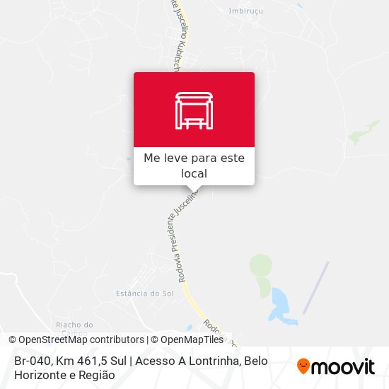 Br-040, Km 461,5 Sul | Acesso A Lontrinha mapa