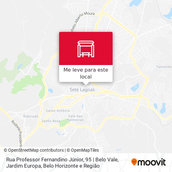 Rua Professor Fernandino Júnior, 95 | Belo Vale, Jardim Europa mapa