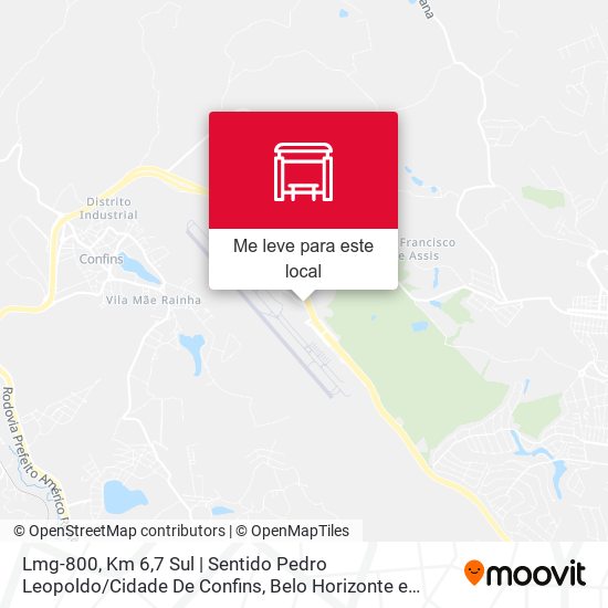 Lmg-800, Km 6,7 Sul | Sentido Pedro Leopoldo / Cidade De Confins mapa