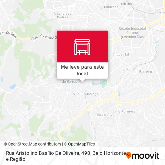 Rua Aristolino Basílio De Oliveira, 490 mapa