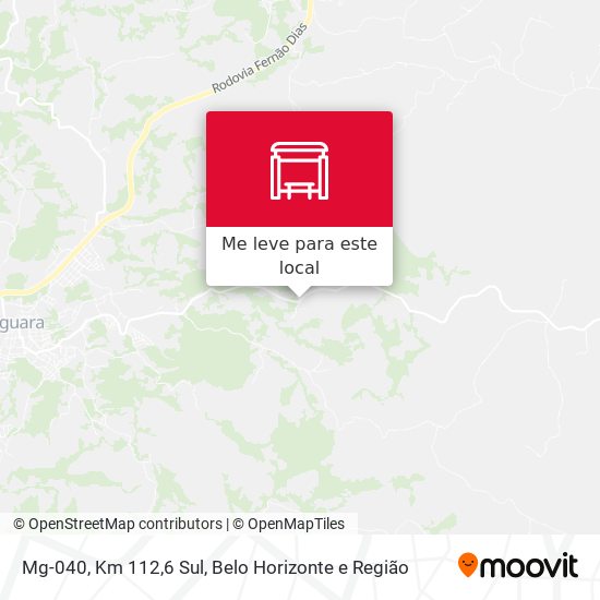 Mg-040, Km 112,6 Sul mapa