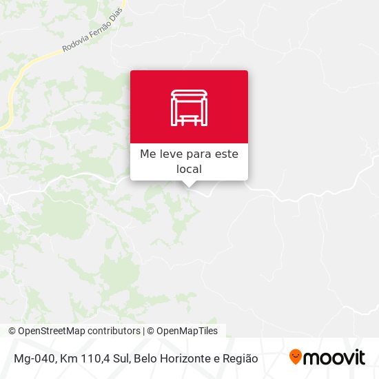 Mg-040, Km 110,4 Sul mapa