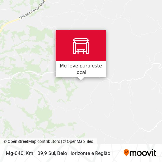 Mg-040, Km 109,9 Sul mapa