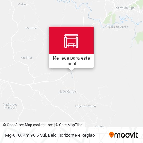 Mg-010, Km 90,5 Sul mapa