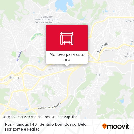 Rua Pitangui, 140 | Sentido Dom Bosco mapa