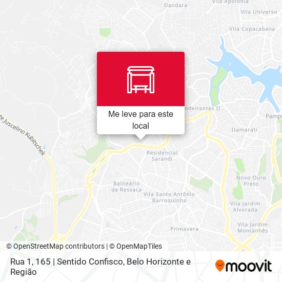 Rua 1, 165 | Sentido Confisco mapa