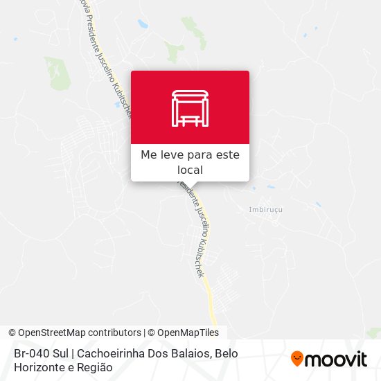 Br-040 Sul | Cachoeirinha Dos Balaios mapa