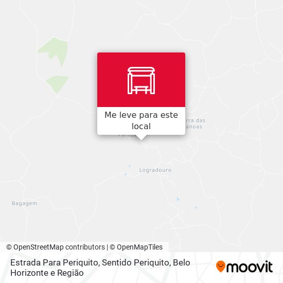 Estrada Para Periquito, Sentido Periquito mapa