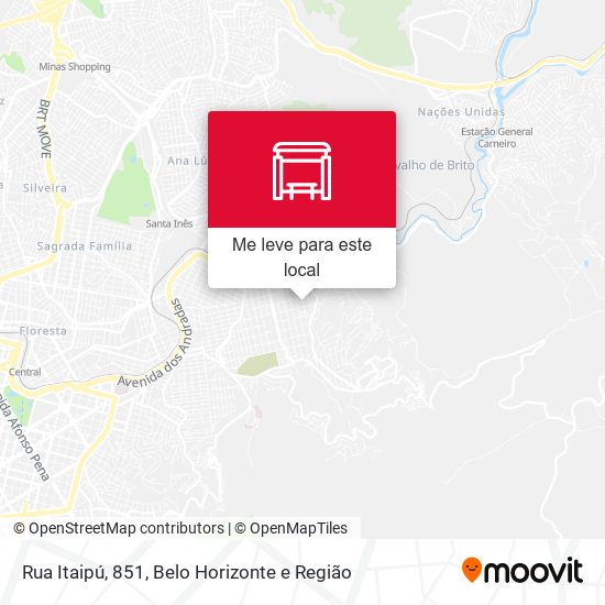 Rua Itaipú, 851 mapa