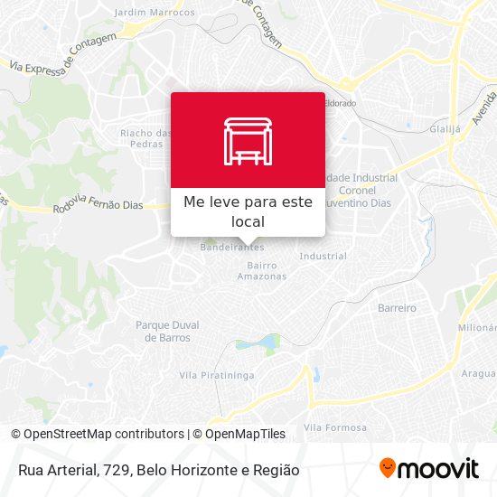 Rua Arterial, 729 mapa