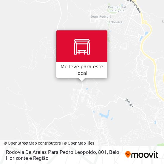 Rodovia De Areias Para Pedro Leopoldo, 801 mapa