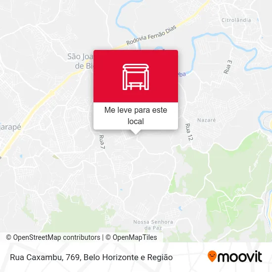 Rua Caxambu, 769 mapa
