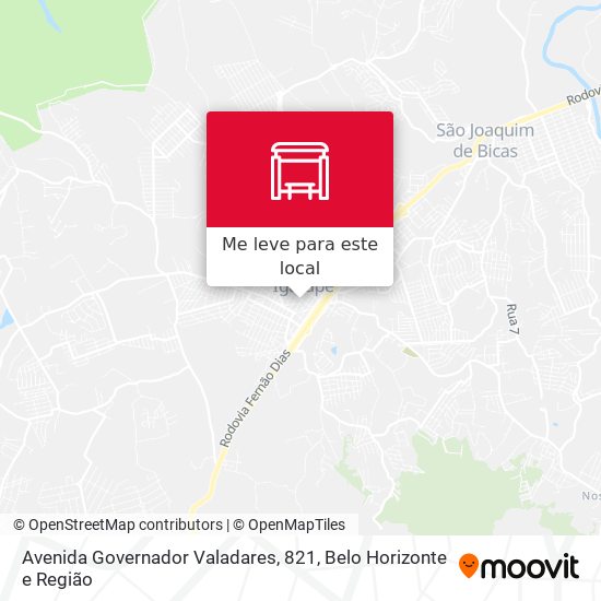 Avenida Governador Valadares, 821 mapa