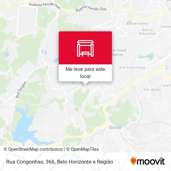 Rua Congonhas, 366 mapa