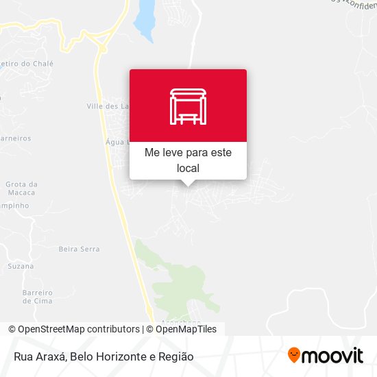 Rua Araxá mapa