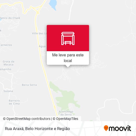 Rua Araxá mapa