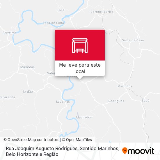 Rua Joaquim Augusto Rodrigues, Sentido Marinhos mapa