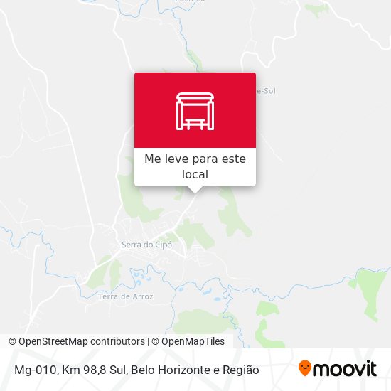 Mg-010, Km 98,8 Sul mapa