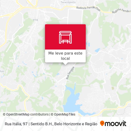 Rua Itália, 97 | Sentido B.H. mapa