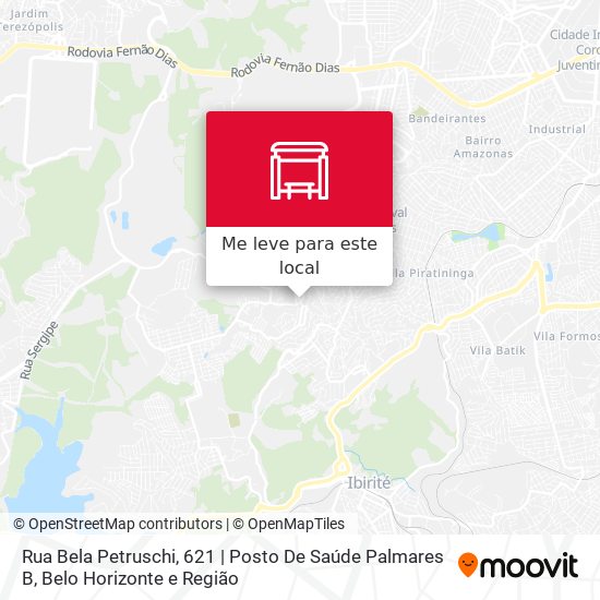 Rua Bela Petruschi, 621 | Posto De Saúde Palmares B mapa