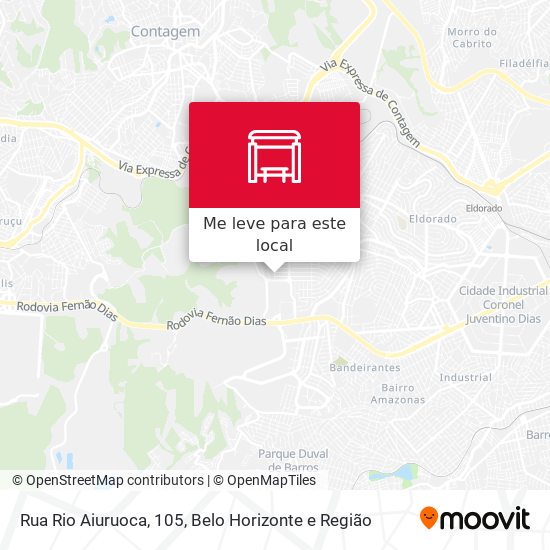 Rua Rio Aiuruoca, 105 mapa