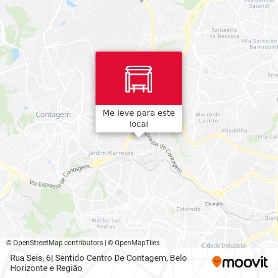 Rua Seis, 6| Sentido Centro De Contagem mapa