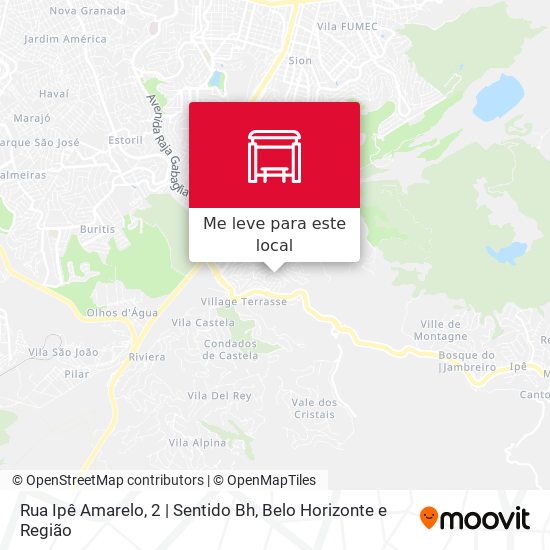Rua Ipê Amarelo, 2 | Sentido Bh mapa