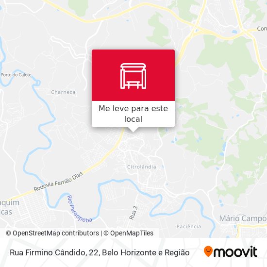 Rua Firmino Cândido, 22 mapa