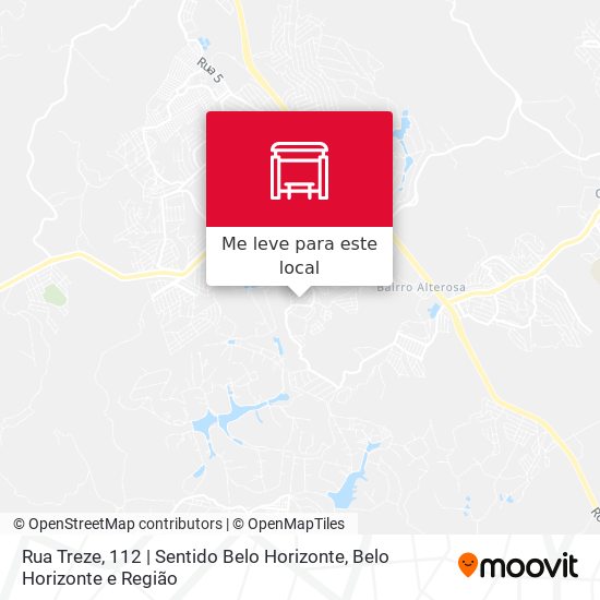 Rua Treze, 112 | Sentido Belo Horizonte mapa