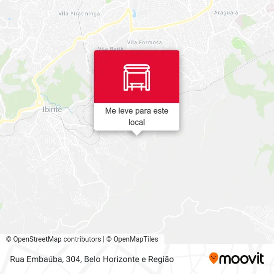 Rua Embaúba, 304 mapa