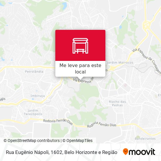 Rua Eugênio Nápoli, 1602 mapa