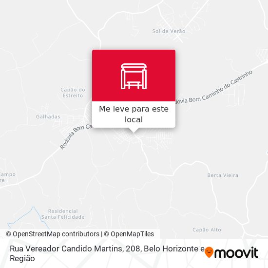 Rua Vereador Candido Martins, 208 mapa
