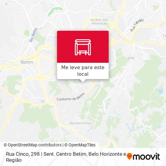 Rua Cinco, 298 | Sent. Centro Betim mapa