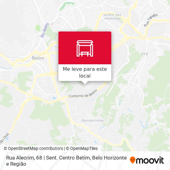 Rua Alecrim, 68 | Sent. Centro Betim mapa