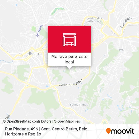 Rua Piedade, 496 | Sent. Centro Betim mapa