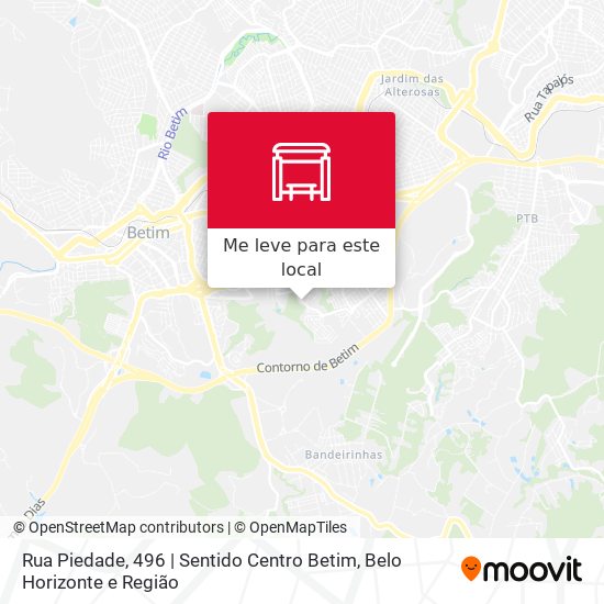 Rua Piedade, 496 | Sentido Centro Betim mapa